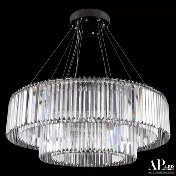 Подвесная люстра хрусталь светодиодная APL LED Sicilia SH09.93.2D.A.Ni.4000