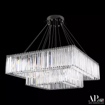 Подвесная люстра хрустальная светодиодная APL LED Sicilia SH10.86.2D.A.Ni.4000