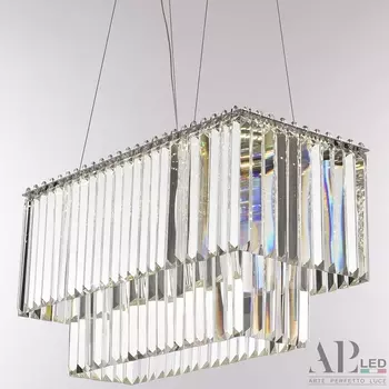 Подвесная люстра хрустальная светодиодная APL LED Sicilia SH11.57.C.Ni.4000