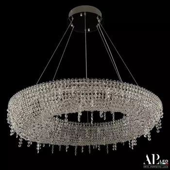 Подвесная люстра хрустальная светодиодная APL LED Sicilia SH510.0.80.B.Gd.4000