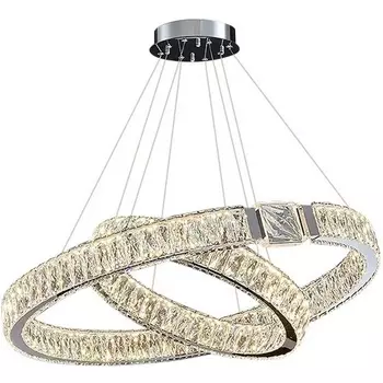 Подвесная люстра светодиодная Delight Collection D8010 D8010P/2R/D800+600 gold/silver кольцо DeLight Collection