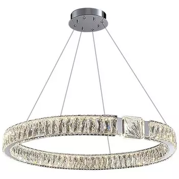 Подвесная люстра светодиодная Delight Collection D8010 D8010P/R/D600 silver кольцо DeLight Collection