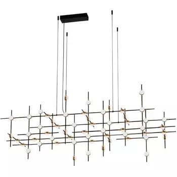 Подвесная люстра светодиодная Delight Collection Molecular MD18001067-55A black/gold DeLight Collection