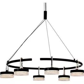 Подвесная люстра светодиодная Delight Collection P0855 P0855-6C black кольцо DeLight Collection