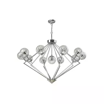 Подвесная люстра светодиодная Crystal Lux FABRICIO SP11 CHROME/TRANSPARENTE