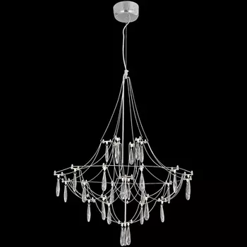 Подвесная люстра светодиодная хрустальная ILLUMICO IL0523-17W-79 CR AIR
