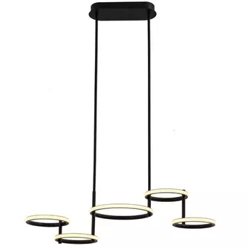 Подвесная люстра светодиодная на штанге Delight Collection MD20001002 MD20001002-5A matt black кольцо DeLight Collection