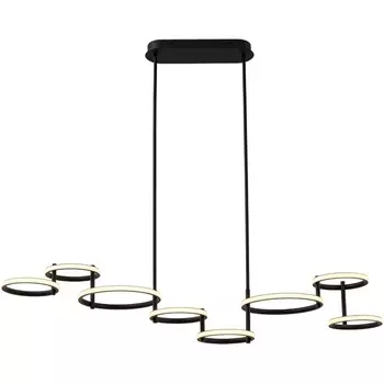 Подвесная люстра светодиодная на штанге Delight Collection MD20001002 MD20001002-8A matt black кольцо DeLight Collection