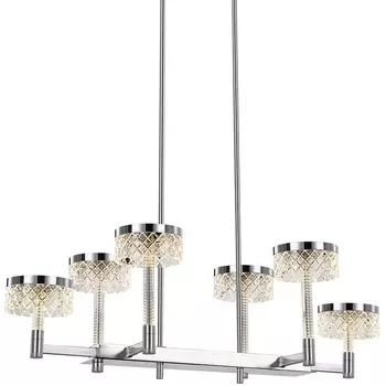 Подвесная люстра светодиодная на штанге Delight Collection Diamond cut MD21020075-6B chrome DeLight Collection