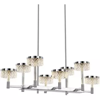 Подвесная люстра светодиодная на штанге Delight Collection Diamond cut MD21020075-8B chrome DeLight Collection