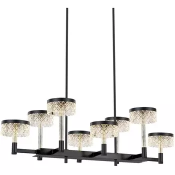 Подвесная люстра светодиодная на штанге Delight Collection Diamond cut MD21020075-8B matt black DeLight Collection