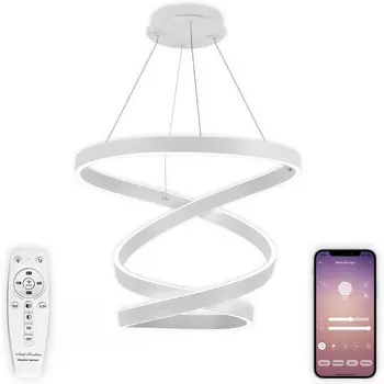Подвесная люстра (+ночной режим) светодиодная с пультом ДУ, моб. приложением 280W, белый, LED Natali Kovaltseva INNOVATION STYLE 83148 (Умный дом)