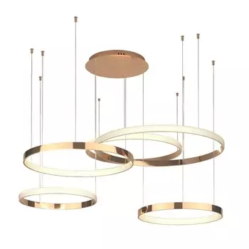 Подвесная люстра светодиодная с пультом и управлением смартфоном регулировкой яркости 90275/5 Eurosvet Smart Posh медный