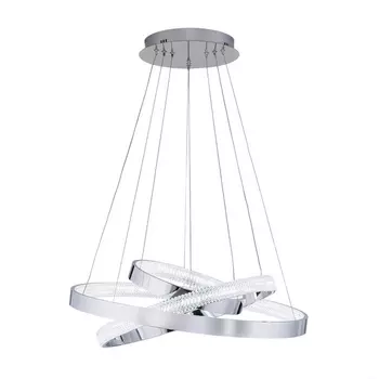 Подвесная люстра светодиодная с пультом и управлением смартфоном регулировкой яркости 90276/3 Eurosvet Smart Posh хром