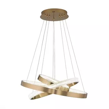 Подвесная люстра светодиодная с пультом и управлением смартфоном регулировкой яркости 90276/3 Eurosvet Smart Posh медный