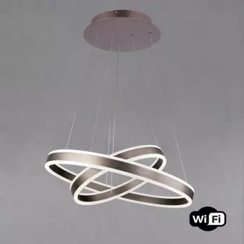 Подвесная люстра светодиодная с пультом и управлением смартфоном Titan 455/2 (Bogate's)