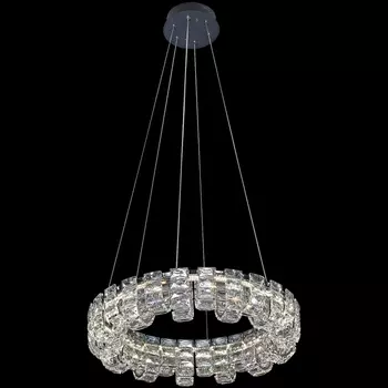 Подвесная люстра хрустальная светодиодная с регулировкой цветовой температуры Reluce 33051-0.4-400 CR