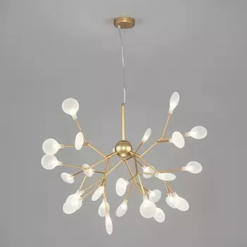 Подвесная люстра WiFi светодиодная с управлением смартфоном Bogate's Foglia 341 золото / белый (Умный дом, Алиса, WiFi, голосовое управление)