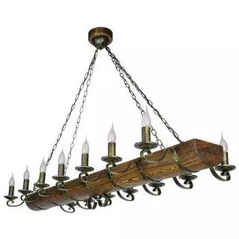 Подвесная люстра Тарьсма Ладья-14 патина LDP14LRH140 в виде свечи