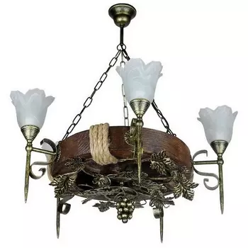 Подвесная люстра Тарьсма Лоза-5ПВ роса LZ5PVLPTRH60R с цветами