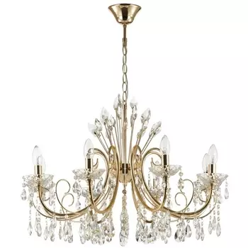 Подвесная люстра хрусталь Odeon Light Versia 4977/8 подсвечник с подвесками