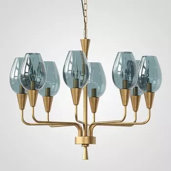 Подвесная дизайнерская люстра Viola 8 синий ImperiumLoft Viola01 (179884-26)