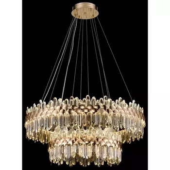 Подвесная люстра каскадная хрусталь с пультом LED Wertmark Debora WE104.04.323