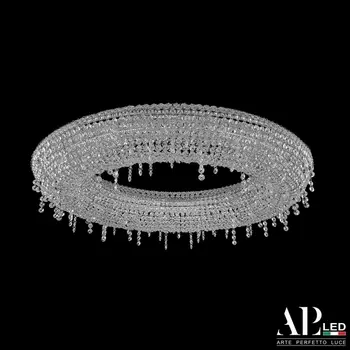 Подвесная/потолочная люстра хрустальная светодиодная APL LED Rimini S502.0.80.B.4000