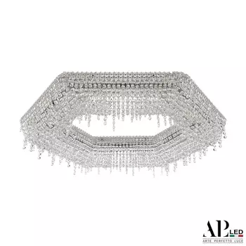 Подвесная/потолочная люстра хрустальная светодиодная APL LED Rimini S506.0.80.B.4000