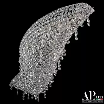 Подвесная/потолочная люстра хрустальная светодиодная APL LED Rimini S507.0.100.B.4000