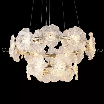 Подвесная ярусная люстра светодиодная с цветами Cloyd Shambala 11496