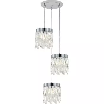 Подвесной хрустальный светильник каскадный (12029/3P Chrome) Indigo Anna V000497