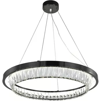 Подвесной хрустальный светильник LED (12045/1P Black) Indigo Riva V000103L кольцо