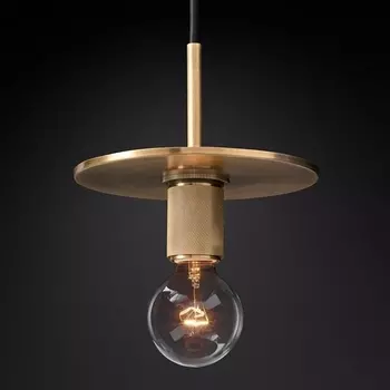 Подвесной светильник Rh Utilitaire Disk Shade Pendant Brass ImperiumLoft 40,2342 (123643-22)