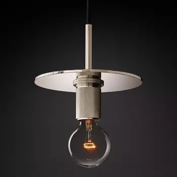 Подвесной светильник Rh Utilitaire Disk Shade Pendant Silver ImperiumLoft 40,2344 (123644-22)