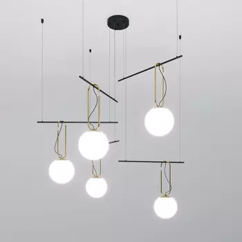 Подвесной светильник Riche 70143/5 черный (Умный дом, Алиса, WiFi, голосовое управление) шарики Eurosvet