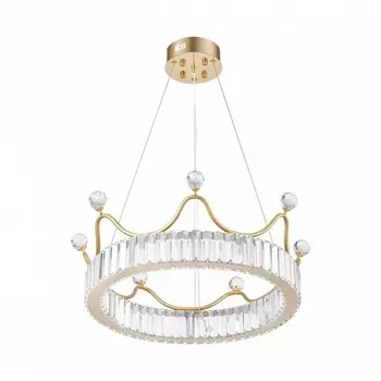 Подвесной хрустальный светильник с пультом управления LED Arte Milano Venezia 310322/D500 GD