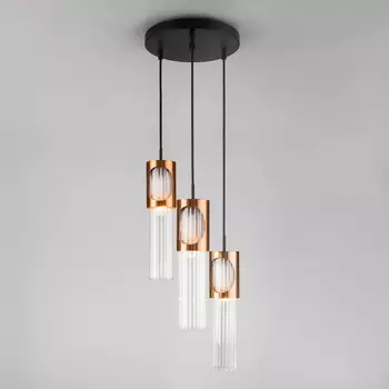 Подвесной светильник 50087/3 Eurosvet Clip черный / бронза