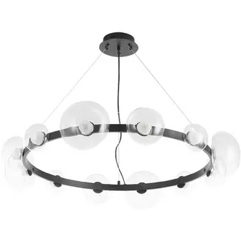 Подвесной светильник LED Crystal Lux BOSQUE SP12 BLACK/TRANSPARENT