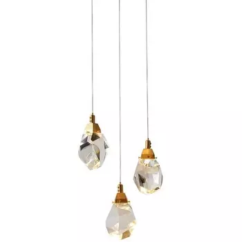 Подвесной светильник Delight Collection Crystal rock II 9701P/3R brass DeLight Collection