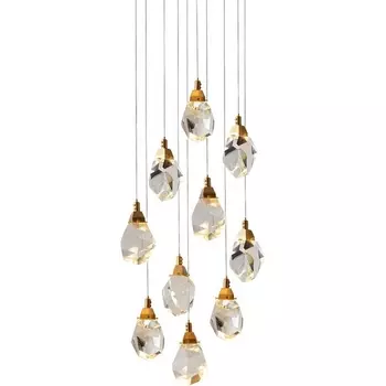 Подвесной светильник Delight Collection Crystal rock II 9701P/10R brass DeLight Collection