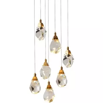 Подвесной светильник Delight Collection Crystal rock II 9701P/7R brass DeLight Collection