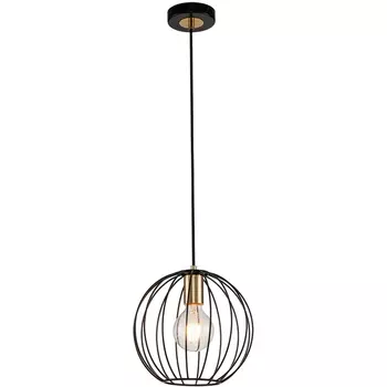 Подвесной светильник E27*60W Black/Brass Escada Quebec 10176/1S в форме шара