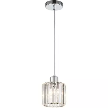 Подвесной светильник Escada Adorn 10192/1S Chrome 1х60Вт Е27, металл/стекло, хром