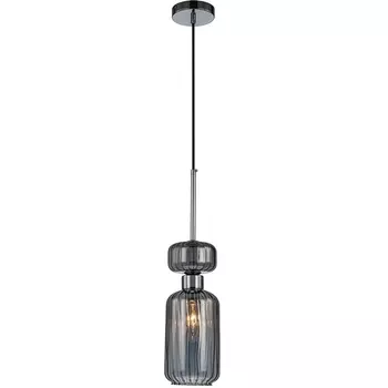 Подвесной светильник Escada Gloss 1141/1S Chrome/Smoke 1x60Вт E14, металл/стекло, хром/дымчатый