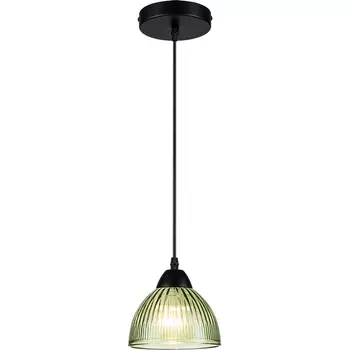 Подвесной светильник Escada Okto 10185/1S 1x60Вт E27, металл/стекло, черный/зеленый