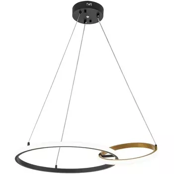 Подвесная люстра (+ночной режим) с пультом Escada Relation 10230/2LED 55W Black/Gold