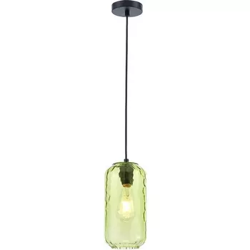 Подвесной светильник Escada Rise 10177/1S Black/Green 1х60Вт Е27, металл/стекло, черный/зеленый
