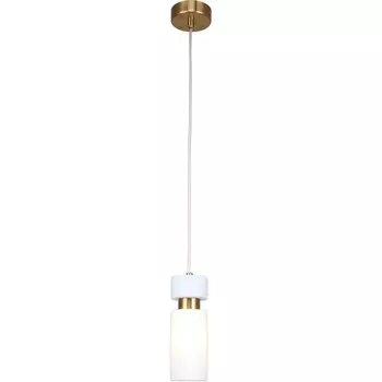 Подвесной светильник Escada Sonnet 1x40Вт E14, металл/стекло, бронза, белый плафон