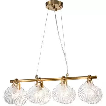 Подвесной светильник Escada Soprano 645/4PL 4х40Вт Е14, металл/стекло, бронза
